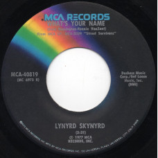 Lynyrd Skynyrd – What's Your Name (7", 45 RPM) 1977 USA