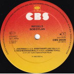 Bob Dylan – Infidels [ LP, Album ] 1983 Europe