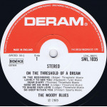 Moody Blues – On The Threshold Of A Dream [ LP, Album ] UK