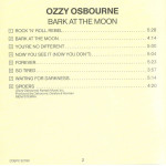 Ozzy Osbourne – Bark At The Moon [ CD, Album ] 1988 UK