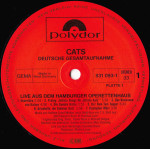 Andrew Lloyd Webber – Cats Live - Deutsche Gesamtaufnahme Aus Dem Hamburger Operettenhaus (2 LP)