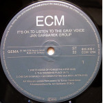 Jan Garbarek Group – It's OK To Listen To The Gray Voice (LP) 1985 Germany