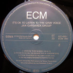 Jan Garbarek Group – It's OK To Listen To The Gray Voice (LP) 1985 Germany