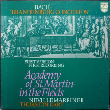 Bach, Academy Of St.Martin-In-The-Fields, Neville Marriner, Thurston Dart – Brandenburg Concertos (First Version - First Recording) (2 LP BOx Set)