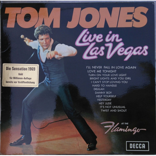 Tom Jones – Live In Las Vegas (LP) 1969 Germany Tom Jones – Live In Las Vegas (LP) 1969 Germany